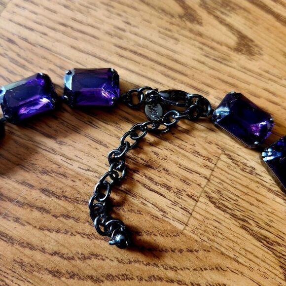 JOAN RIVERS Faceted Purple, Gunmetal Black, Princess Length COCKTAIL HOUR CHIC! - Picture 3 of 8